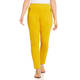 Beige Pull-on Trousers Yellow