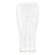 BEIGE label white fringed cropped Trousers