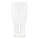 BEIGE label white fringed cropped Trousers