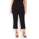 BEIGE label black cropped tasselled TROUSERS