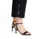 BEIGE TECHNOSTRETCH ANKLE GRAZER DIAMANTE DETAIL