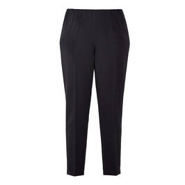 BEIGE PULL ON TROUSER FRONT CREASE BLACK - Plus Size Collection