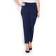 BEIGE PULL ON TROUSER FRONT CREASE NAVY