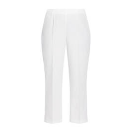 BEIGE PULL ON TROUSER WHITE - Plus Size Collection