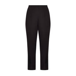 BEIGE STRAIGHT PULL-ON TROUSER BLACK - Plus Size Collection