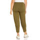 BEIGE STRETCH JERSEY TAPERED TROUSERS OLIVE