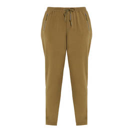 BEIGE JOGGING TROUSERS OLIVE - Plus Size Collection