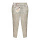 BEIGE LINEN ORCHID PRINT TROUSER GREY