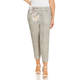 BEIGE LINEN ORCHID PRINT TROUSER GREY