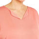 BEIGE STRETCH JERSEY T-SHIRT CORAL