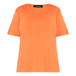 BEIGE COTTON T-SHIRT ORANGE - Plus Size Collection