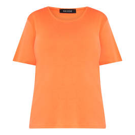 BEIGE COTTON T-SHIRT ORANGE - Plus Size Collection