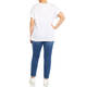 BEIGE JERSEY EMBELLISHED T-SHIRT WHITE 