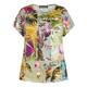 BEIGE JERSEY TROPICAL PRINT SHIRT