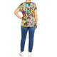 BEIGE JERSEY TROPICAL PRINT SHIRT