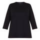 BEIGE 3/4 SLEEVE COTTON T-SHIRT BLACK