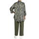 BEIGE TUNIC ABSTRACT PRINT OLIVE