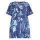 BEIGE FLORAL PRINT LINEN TUNIC INDIGO 