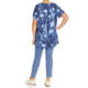 BEIGE FLORAL PRINT LINEN TUNIC INDIGO 