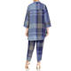 BEIGE MADRAS CHECK TUNIC INDIGO