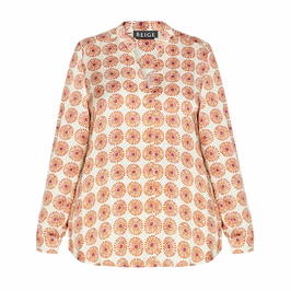 Beige Daisy Print Tunic - Plus Size Collection