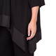 BEIGE LABEL BLACK TUNIC WITH SATIN HEM