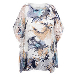Godske Devoree Abstract Floral Tunic White - Plus Size Collection