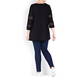 BEIGE LABEL BLACK TUNIC WITH MESH CUFF DETAIL