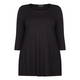 BEIGE LABEL BLACK ROUND NECK TUNIC