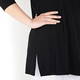 BEIGE LABEL BLACK ROUND NECK TUNIC