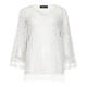 BEIGE fringed white cotton TUNIC