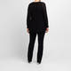 Beige Pleated Georgette Tunic Black