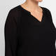Beige Pleated Georgette Tunic Black