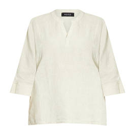 Beige Linen Tunic Champagne - Plus Size Collection
