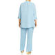Beige Linen Tunic Sky Blue
