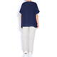 BEIGE CHEESECLOTH LINEN TUNIC NAVY