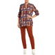 Beige Check Tunic Cinnamon 