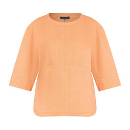 Beige Flax Linen Tunic Terracotta  - Plus Size Collection