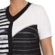 BEIGE label monochrome stripe Tunic