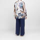 Godske Devoree Abstract Floral Twinset White