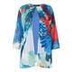 BEIGE LABEL TWINSET PRINTED CHIFFON JACKET AND JERSEY VEST