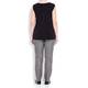 BEIGE JERSEY BLACK VEST 