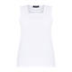 Beige Square Neck Pure Cotton Vest White