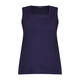 Beige Square Neck Pure Cotton Vest Navy