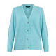 BEIGE V-NECK CARDIGAN AQUA