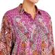 BEIGE PAISLEY PRINT SHIRT FUCHSIA 