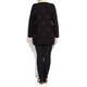 Beige Argyll style knit sweater in black