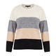 BEIGE SWEATER STRIPES CAPPUCCINO