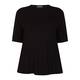 BEIGE SCOOP NECK T-SHIRT BLACK