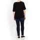 BEIGE SCOOP NECK T-SHIRT BLACK